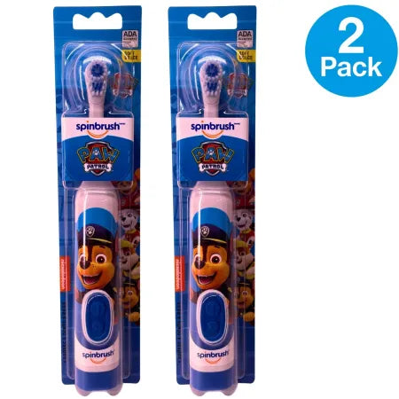 Spinbrush Paw Patrol Kids Battery Powered Toothbrush Soft Bristles (2 Pack)
