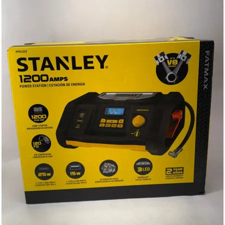 Stanley FATMAX PPS12CF 1200 Amp Jump Starter with Air Compressor & USB Power