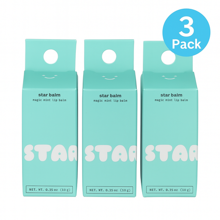 Star Balm Magic Mint Lip Balm 0.35 oz 3 Pack - New