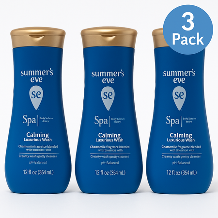 Summer's Eve Spa Calming Luxurious Wash Chamomile 12 fl oz 3 Pack New
