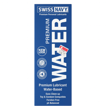 Swiss Navy Premium Water Based Lubricant 4oz bottle by MD Science, expires 05/2027