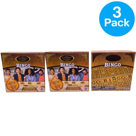 TCG Toys Bingo Game Set 3 Pack for 2-18 Players Ages 8 and Up Classic Games