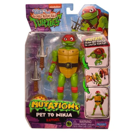 TMNT Mutations Raphael Action Figure Pet to Ninja New