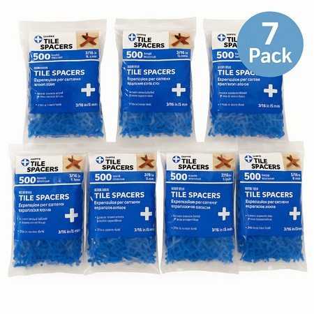 Tavy Basix Tile Spacers 3/16" Blue 500/Bag 7 Pack New