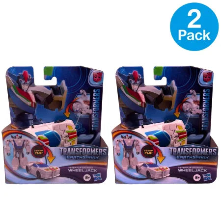 Transformers EarthSpark Wheeljack 1-Step Flip Changer Figure 2 Pack by Hasbro