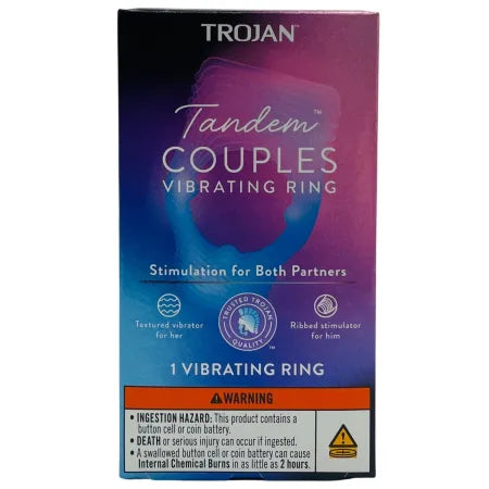 Trojan Tandem Couples Vibrating Ring 1 Pack New