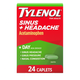 Tylenol Sinus + Headache Day 24 Caplets 1 Pack New