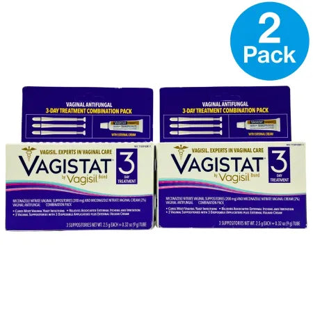 Vagistat 3 Day Treatment Antifungal Combo (2 Pack) EXP 03/26 New