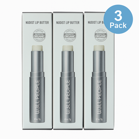 W3LL PEOPLE Nudist Lip Butter 3-pack .07oz each natural creamy lip balm
