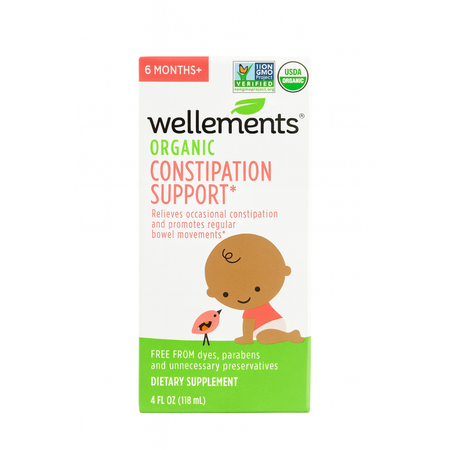 Wellements Organic Constipation Support 4 fl oz 1 Pack New