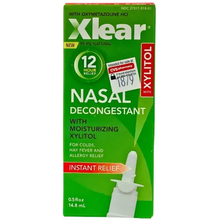 Xlear Nasal Decongestant 0.5oz w/ Xylitol CVS Version EXP 12/26 New