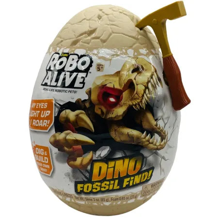 Zuru Robo Alive Dino Fossil Find Surprise Egg – Build Dino – 1 Pack – New