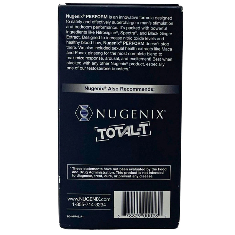 Nugenix Perform Sexual Vitality Booster Nitrosigine Maca 63ct 1 Pack Exp 09/27
