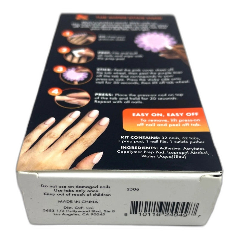Olive & June Super Stick Mani Extra Short Round Press-On Tabs Pack of 5 New