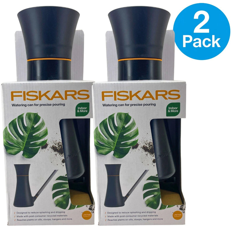 Fiskars Indoor Watering Can Precise Pouring 40oz 1.2L Charcoal Black 2 Pack New