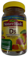 Nature Made Vitamin D3 Gummies 5000 IU 150 Count Bone Exp 07/27 Pack of 2 New