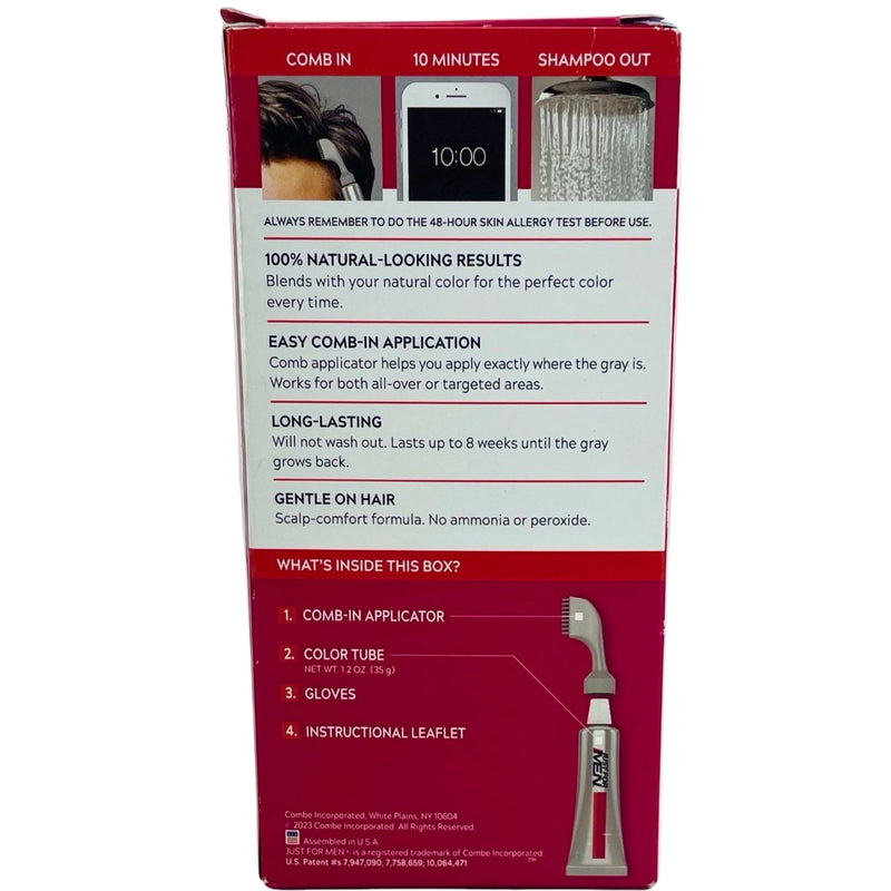 Just For Men Easy Comb-In Color Haircolor Light-Medium Brown A-30 Targeted Gray