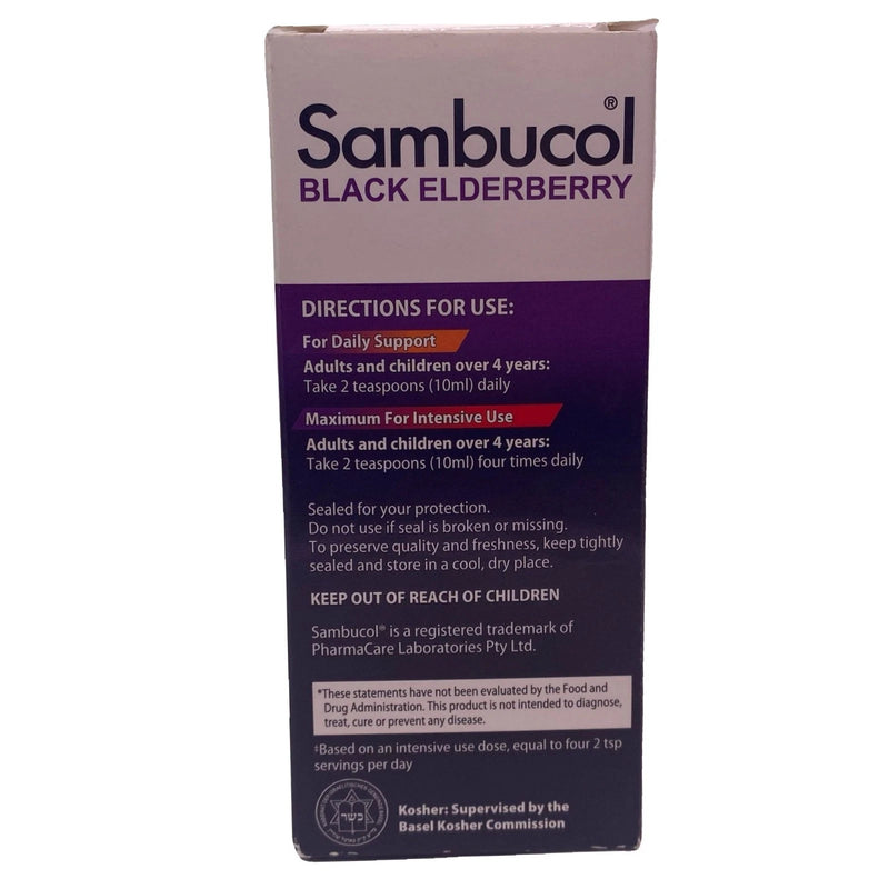Sambucol Black Elderberry Immune Syrup 4 fl oz 2 Pack New