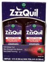 ZzzQuil Night Pain Relief Liquid Sleep 12 Fl Oz 24 Total Exp 08/27 Pack of 2 New