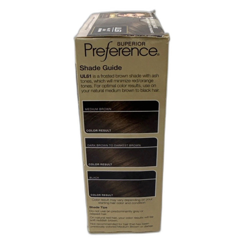 L'Oreal Superior Preference UL61 Ultra Light Ash Brown Hair Color Pack of 4 New