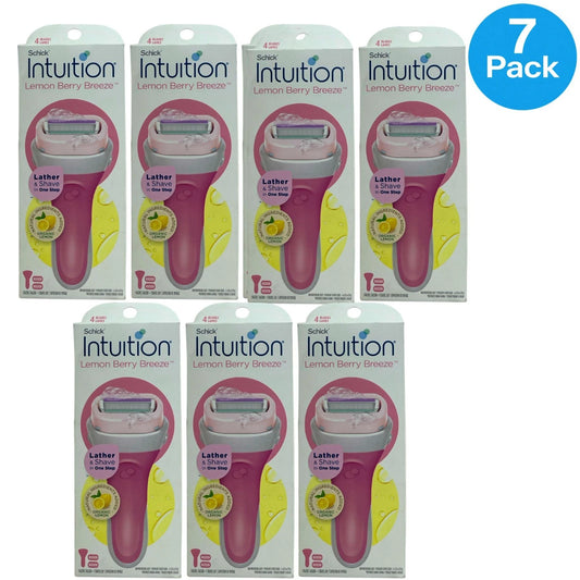 Schick Intuition Lemon Berry Breeze Razor 7 Pack New