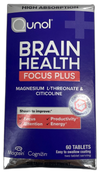 Qunol Brain Health Focus Plus Magnesium 180 Total Exp 02/27 Pack of 3 New