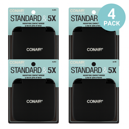 Conair Standard & 5X Compact Mirror 4 Pack New