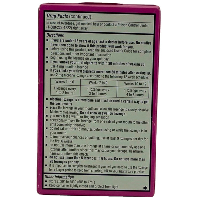 Blip Nicotine Polacrilex 2 mg Mini Lozenge Stop Smoking Aid Mint 27 Ct 4 Pack