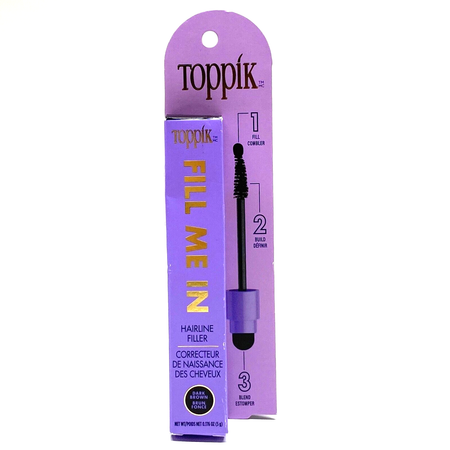 (3) Toppik Fill Me In Hairline Filler DARK BROWN for Thicker Looking Hair 1
