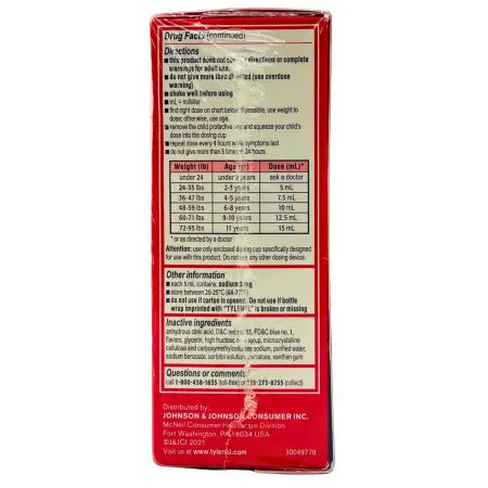 Children’s Tylenol Pain + Fever Grape Flavor Combo 4 fl oz + 24 Tabs EXP 02/2026 4