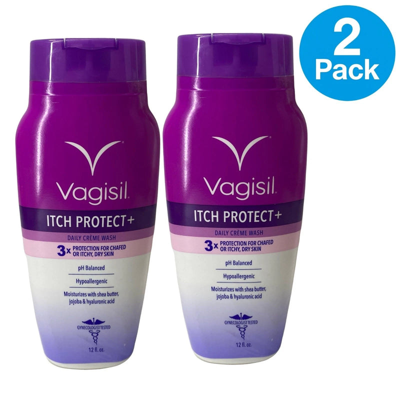 Vagisil Itch Protect+ Daily Creme Wash Shea Butter 12 fl oz 2 Pack New