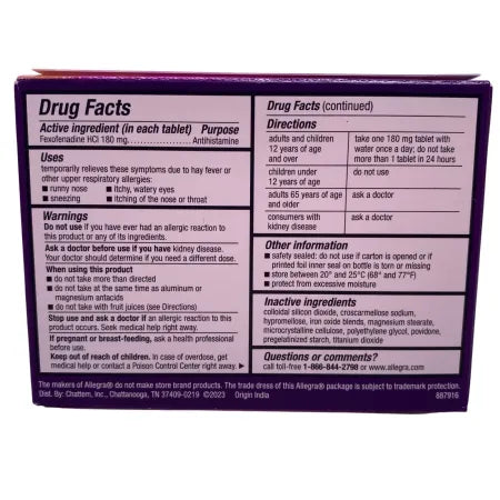 Allegra Allergy 180mg 30ct 6-Pack 24HR Exp 07/27 New