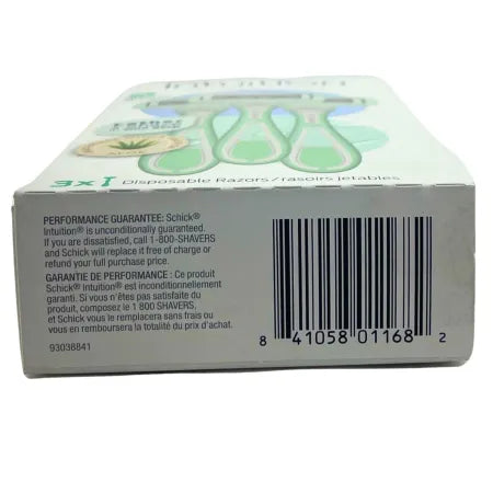Schick Intuition Sensitive Care Disposable Razors 3 Pack Aloe 4 Blades