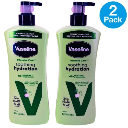 Vaseline Soothing Hydration Lotion 20.3 oz 2 Pack New