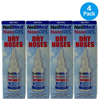 NeilMed NasoGEL Drip Free Spray for Dry Noses Aloe Vera 1 FL OZ 4 Pack New