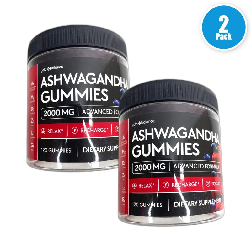 Yolo Balance Ashwagandha Gummies 240 Total Exp 03/28 Pack of 2 New