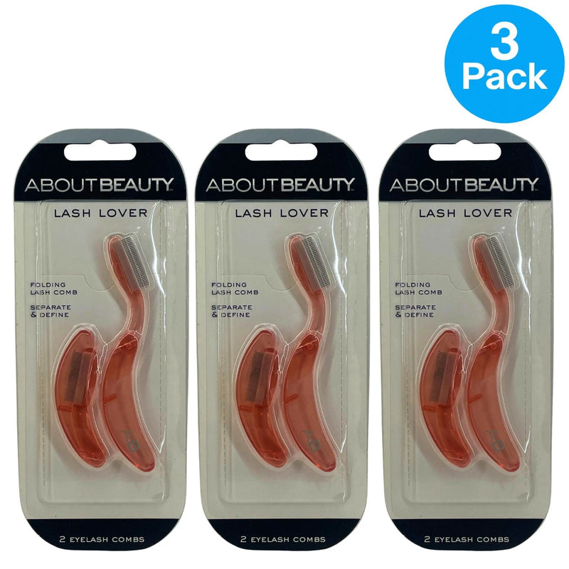 About Beauty Lash Lover Folding Eyelash Combs Separate & Define 3 Pack New