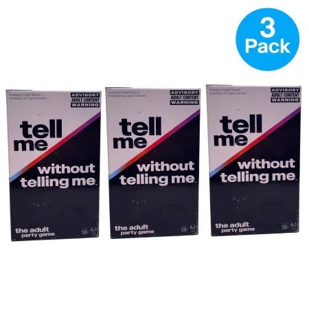 Tell Me Without Telling Me Adult Party Game 3 Pack NSFW New