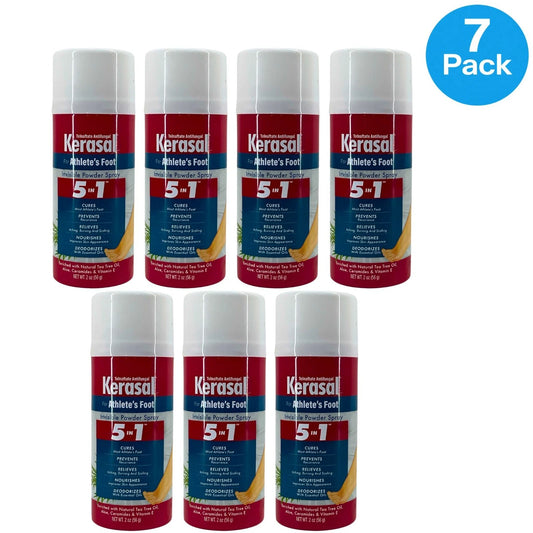 Kerasal Athlete’s Foot Invisible Powder Spray 2 Oz 7 Pack New