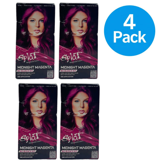 Splat Midnight Magenta no-bleach semi-permanent hair color 4 pack bundle