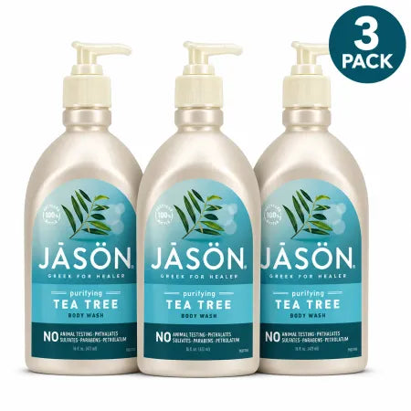 JASON Purifying Tea Tree Body Wash Nourishing & Cleansing 16 fl oz 3 Pack