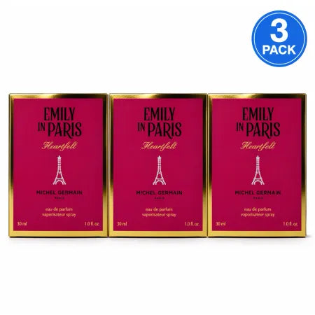 Michel Germain Emily In Paris Heartfelt EDP 1oz Women Perfume 3 pack New