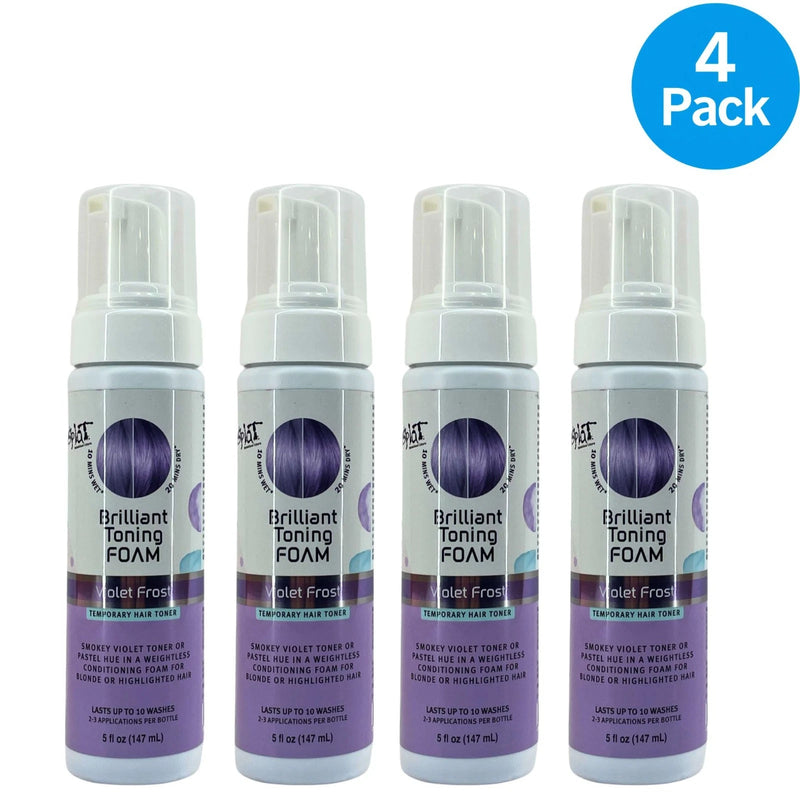 Splat Brilliant Toning Foam Violet Frost 5 Oz 4 Pack New