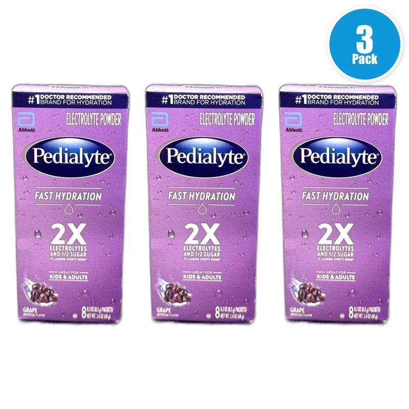 Grape Flavored Electrolyte Packets Fast Hydration 8ct Exp 06/27 Pack of 3 New