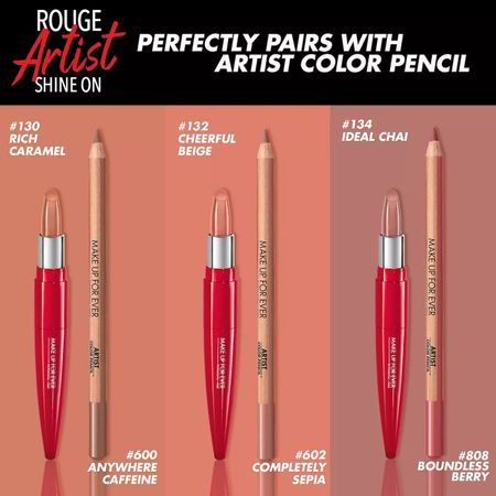 MAKE UP FOR EVER Rouge Artist Shine On Lip Color 0.10 oz 3 Pack New 7