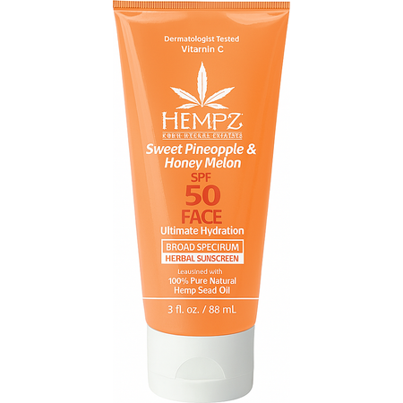 Hempz Sweet Pineapple & Honey Melon Face Sunscreen SPF 50 3 oz - New 1