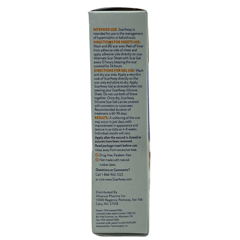 ScarAway Medical-Grade Silicone Scar Sheets & Scar Gel Complete Kit 2 Pack New