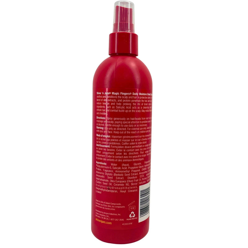 Shine 'n Jam Magic Fingers for Braiders Daily Moisture Braid Spray 12 fl oz 3 P