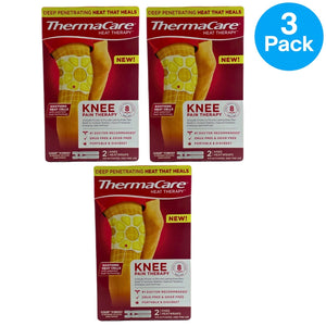 ThermaCare Knee Pain Therapy Heatwraps 2 Ct 3 Pack Exp 11/2027