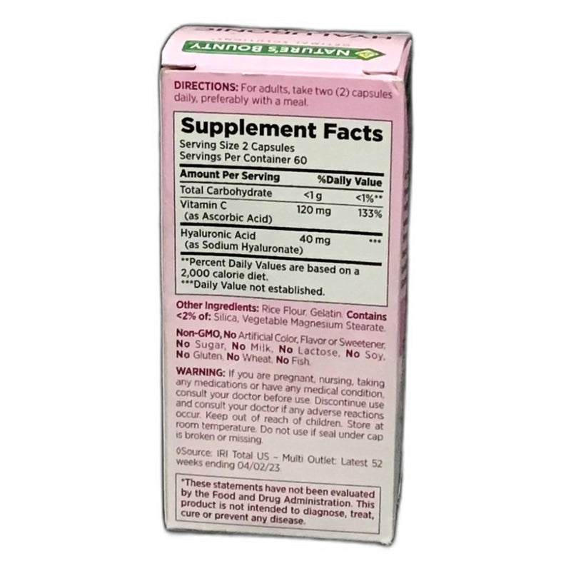 Nature's Bounty Optimal Solutions Hyaluronic Acid Exp 03/27 Pack of 2 New